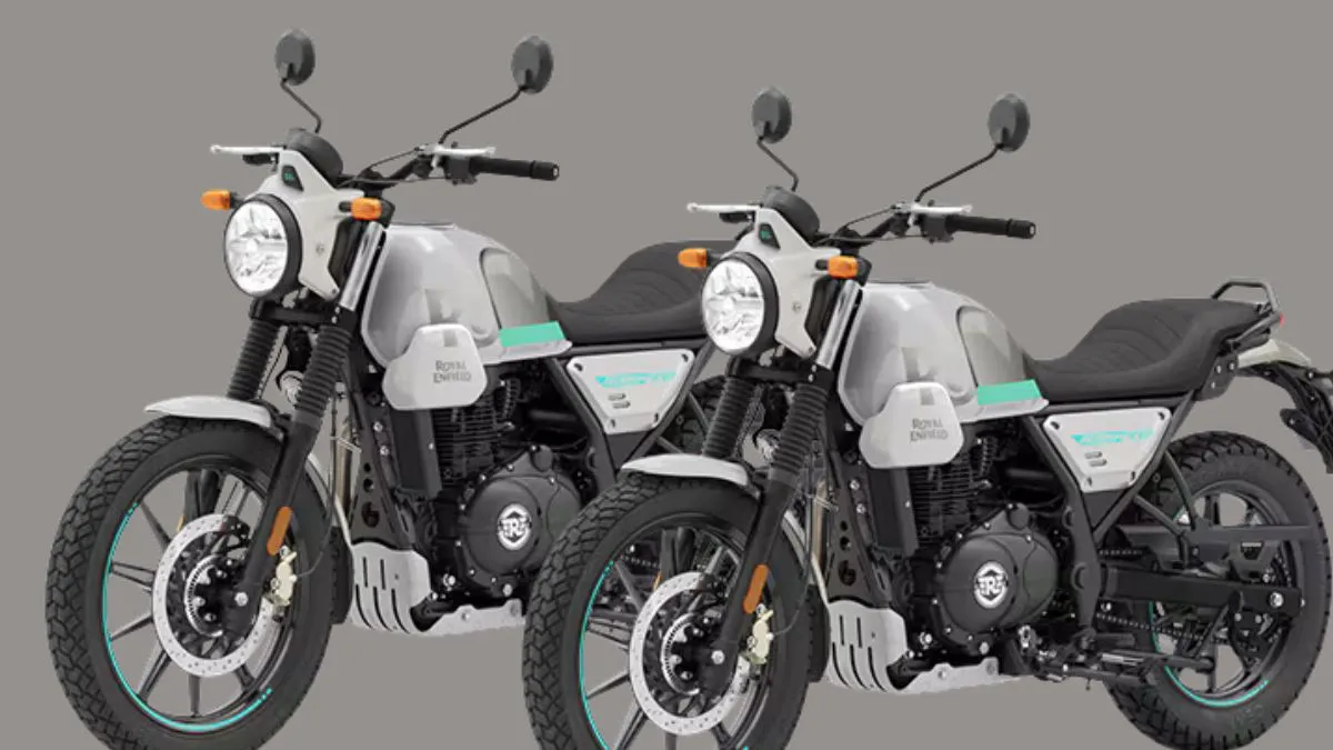 Royal Enfield bike with high mounted exhaust and premium road presence