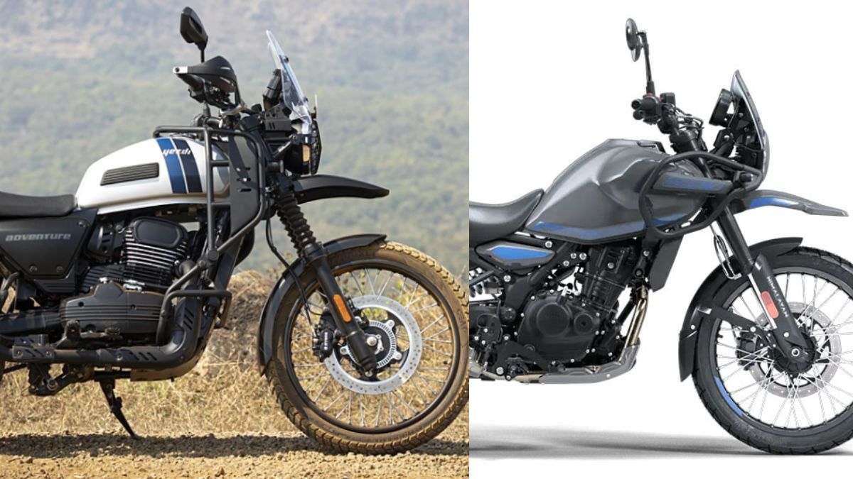 Yezdi Adventure vs Himalayan 450 इंजन क्लोज़अप