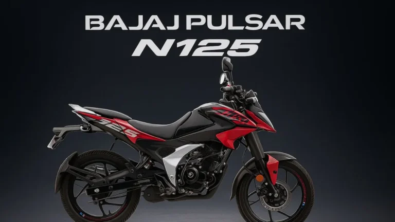 Bajaj Pulsar N125 front look with LED DRL headlights