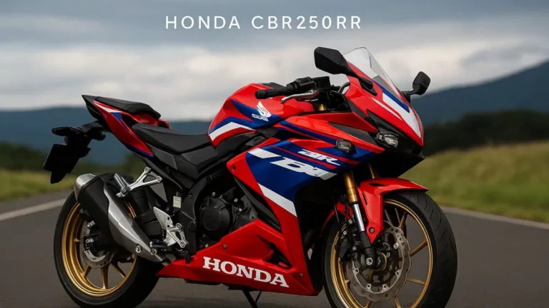 Honda CBR 250 RR side view with dual exhaust and LED twin headlights