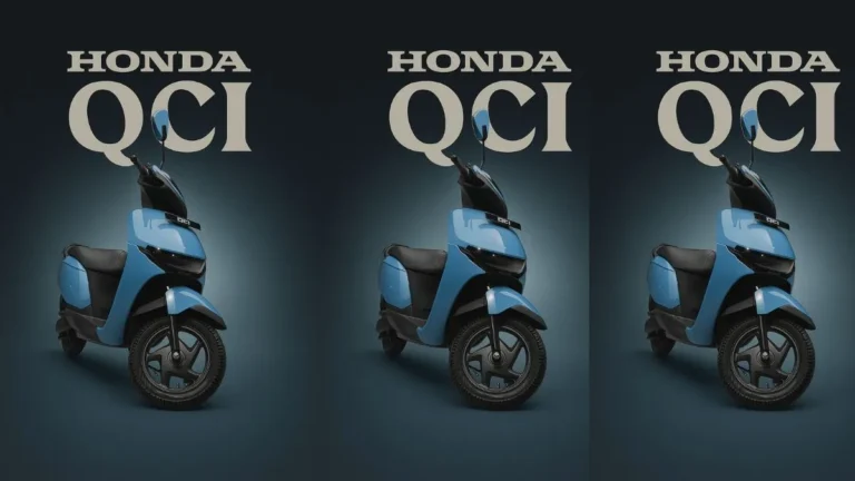 Honda QC1 electric scooter front view with LED headlights