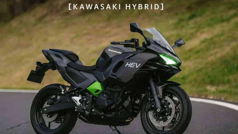 Kawasaki Hybrid bike front look with LED lights