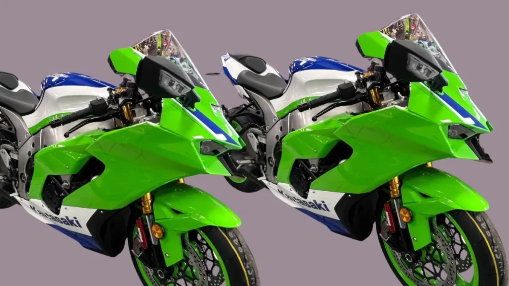 Rear view of Kawasaki Ninja ZX-10R with aerodynamic elements