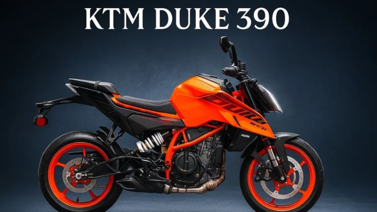 KTM Duke 390 2025 front view with LED headlight