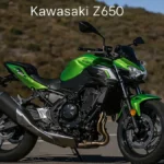 Kawasaki Z500 front view with LED headlight and muscular bodywork