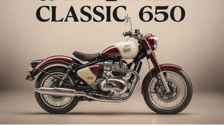 Royal Enfield Classic 650 side view with retro styling