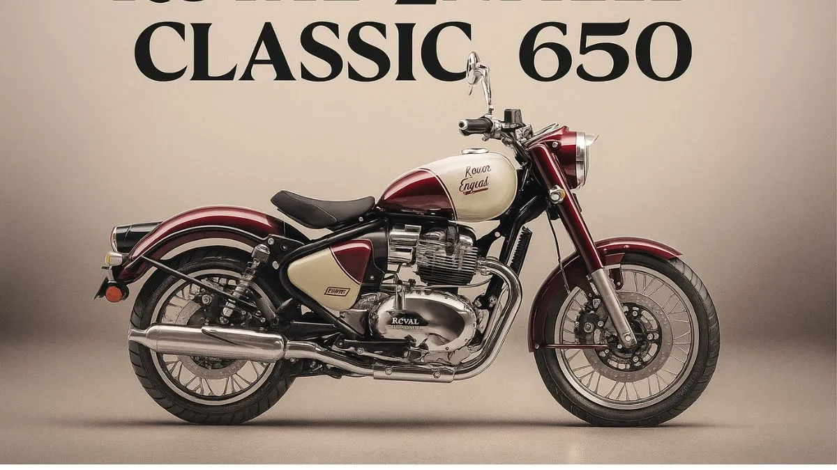 Royal Enfield Classic 650 side view with retro styling