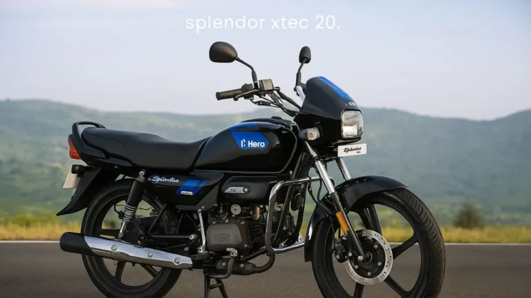 Hero Splendor Plus Xtec 2.0 side view design