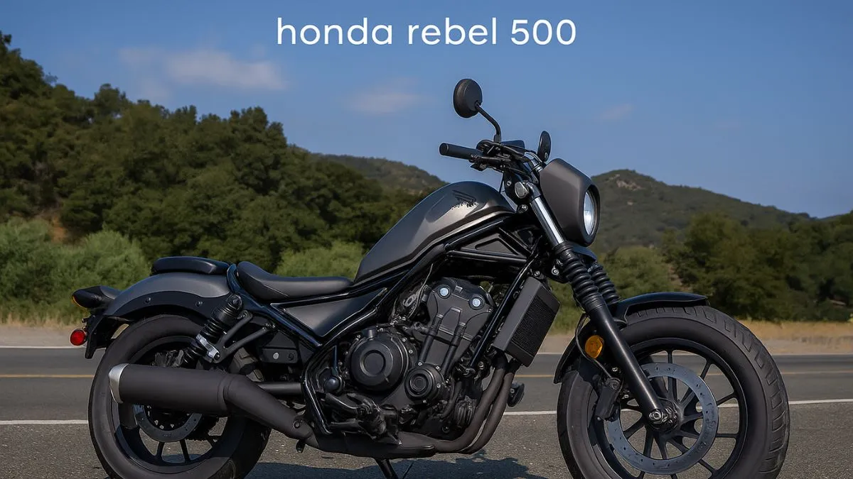 Honda Rebel 500 front view with LED round headlight