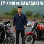 Harley X440 Vs Kawasaki W175 retro roadster design with modern tech