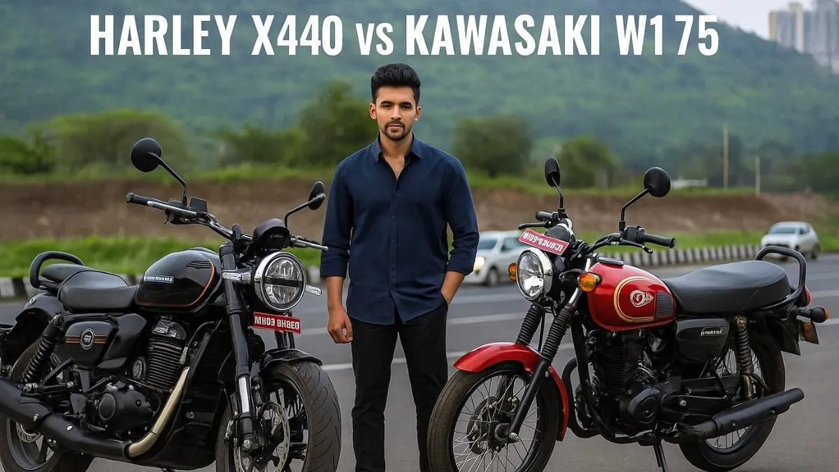 Harley X440 Vs Kawasaki W175 retro roadster design with modern tech