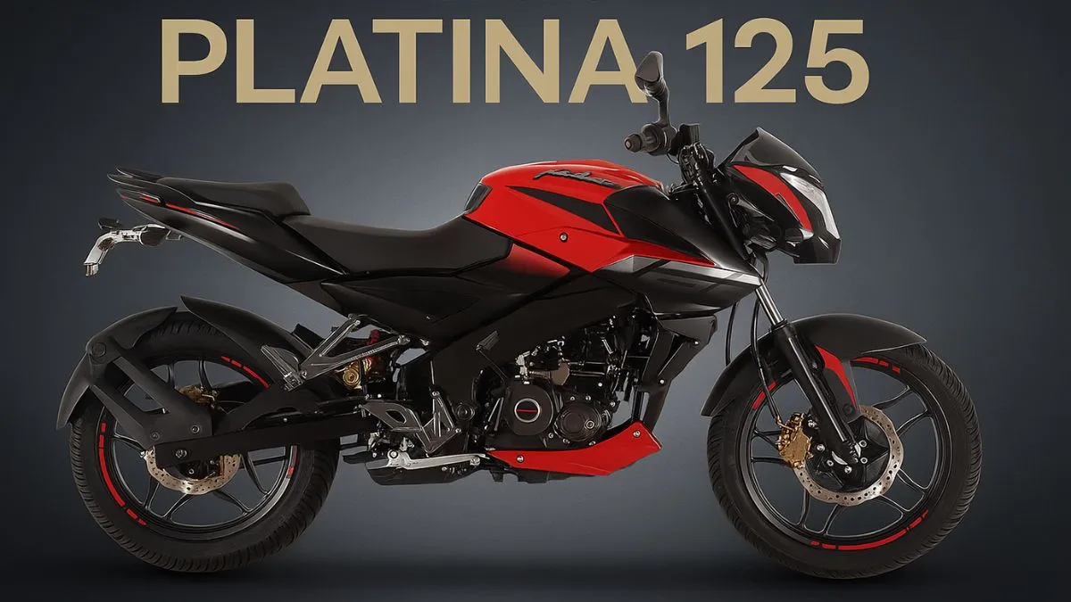 Bajaj Platina 125 front design with stylish LED DRLs