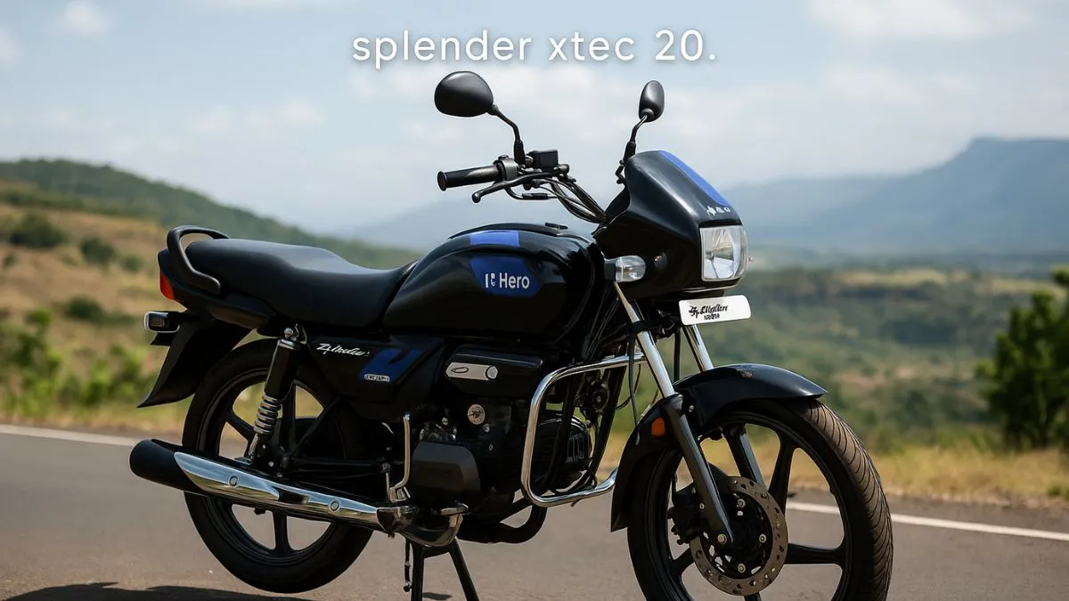 Hero Splendor Plus Xtec 2.0 front view with LED headlamp and glossy finish