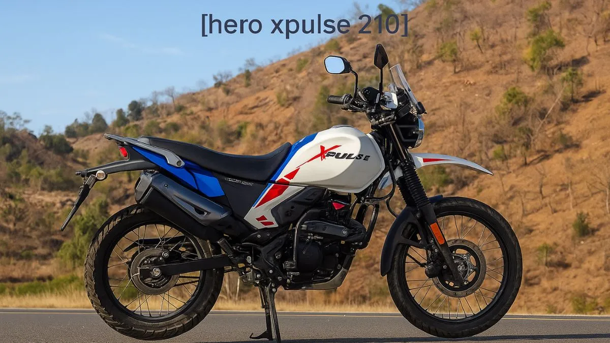 Hero Xpulse 210 front view with LED headlamp