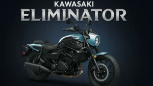 Kawasaki Eliminator क्रूजर बाइक का साइड व्यू