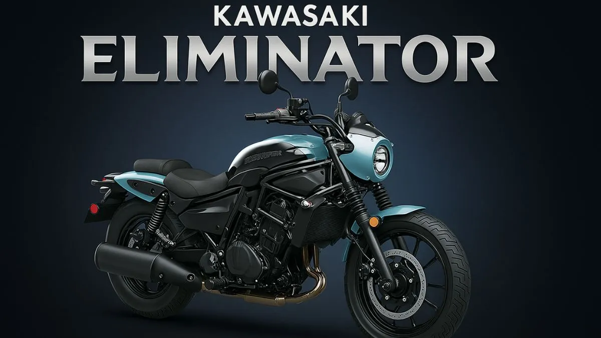Kawasaki Eliminator क्रूजर बाइक का साइड व्यू