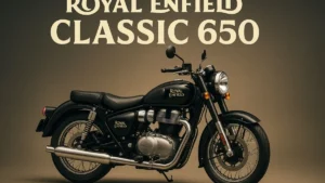 Royal Enfield Guerilla 450 front view with LED headlamp