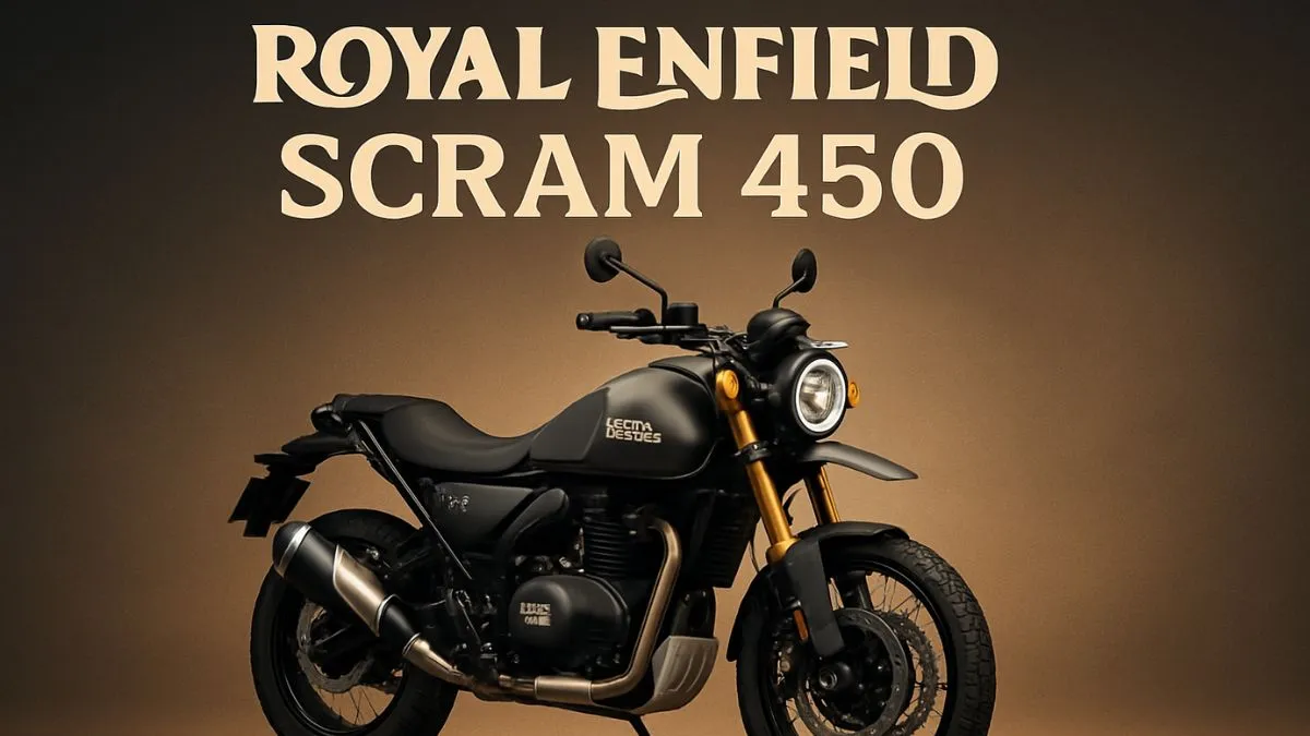 Royal Enfield Scram 450 muscular design with alloy wheels