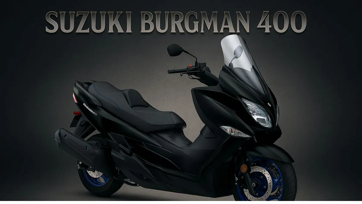 Suzuki Burgman 400 highway ride front view