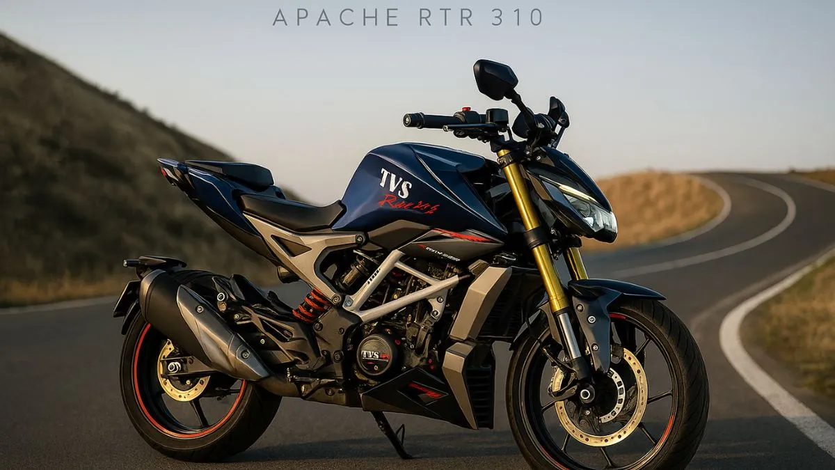 TVS Apache RTR 310 digital TFT display and handlebar controls