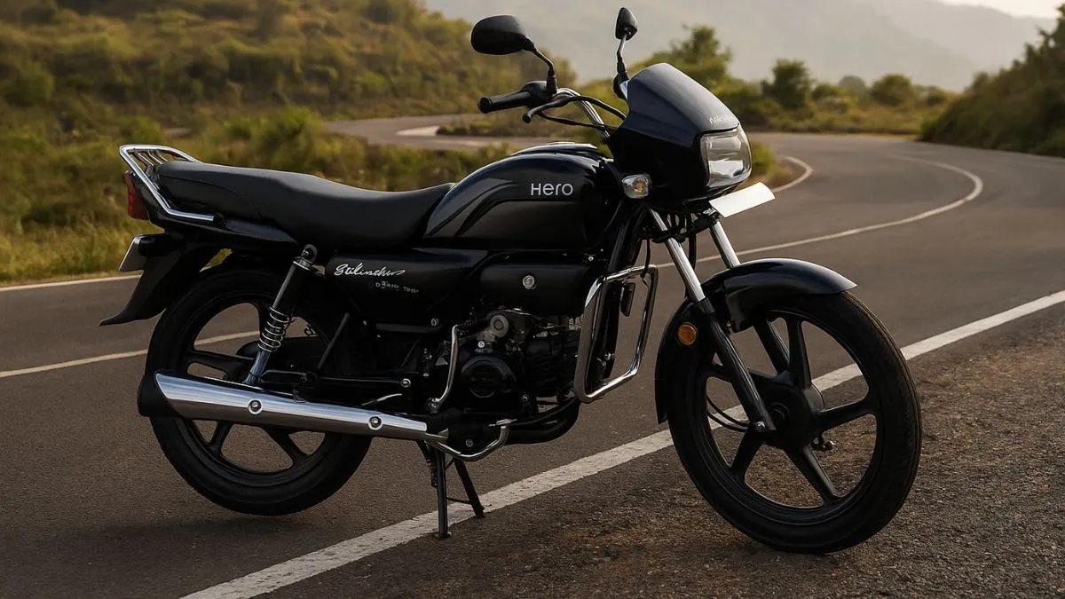 Hero Splendor Plus XTEC का साइड व्यू