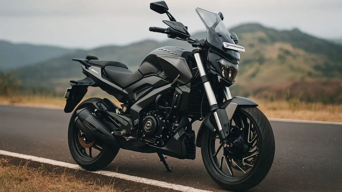 Bajaj Dominar 400 2025 side profile with muscular tank design