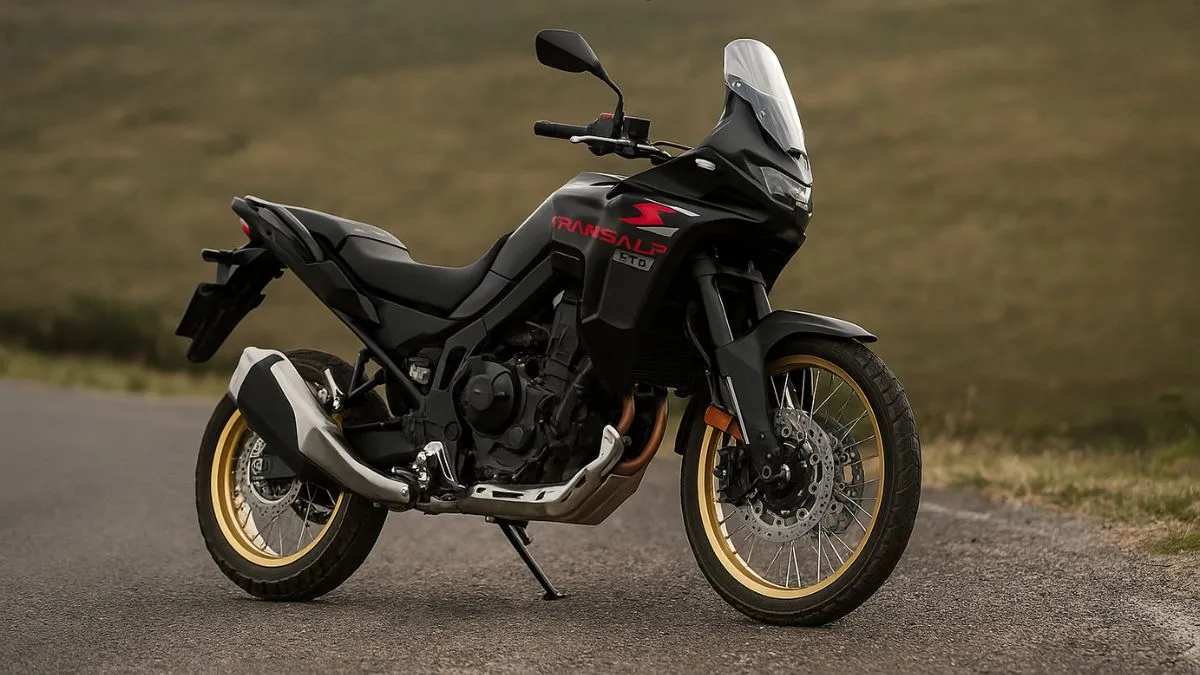 Honda Transalp XL750 Front View with LED Lighting