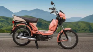TVS XL100 side view with design and build quality