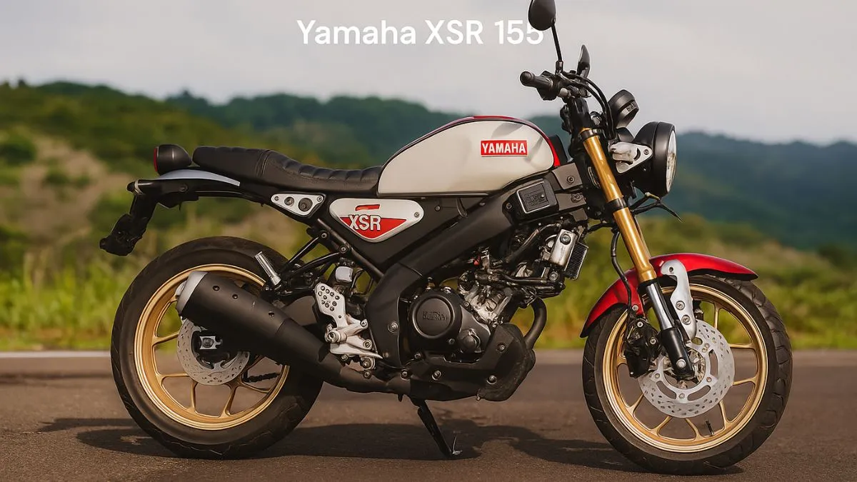 Yamaha XSR 155 रेट्रो स्टाइल बाइक फ्रंट व्यू
