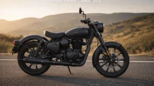 Royal Enfield Classic 350 Dark Series Steel Black front view