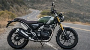 Triumph Scrambler 400 X front off-road look with LED headlight